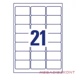 Etikett AVERY L6023REV-25 63,5X38,1 univerzális visszaszedhető 25+5 ív/doboz