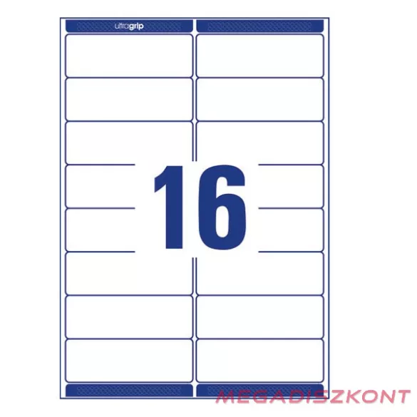 Etikett AVERY L7162-100 99,1x33,9mm univerzális 1600 címke/doboz 100 ív/doboz