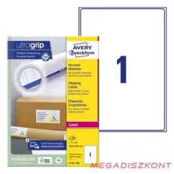   Etikett AVERY L7167-100 199,6x289,1 mm fehér univerzális 100 ív/doboz