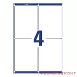 Etikett AVERY L7169-100 99,1x139mm univerzális 400 címke/doboz 100 ív/doboz