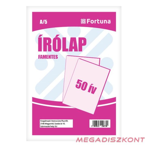 Írólap FORTUNA A/5 famentes 20-50 50 íves
