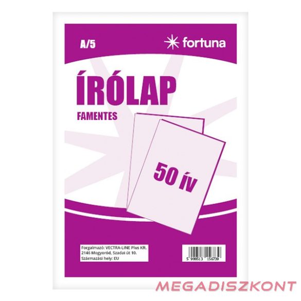 Írólap FORTUNA A/5 famentes 20-50 50 lapos