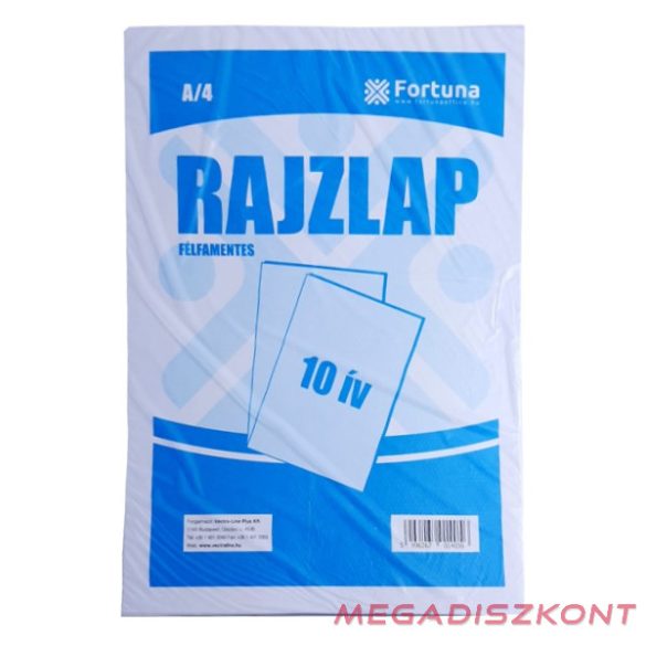 Rajzlap félfamentes FORTUNA A/4 10 íves
