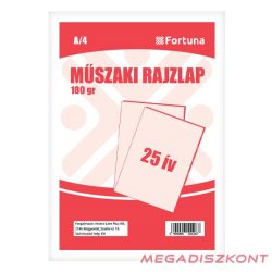 Rajzlap műszaki FORTUNA A/4 180 g 25 íves