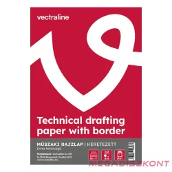 Rajzlap műszaki VECTRALINE A/4 180 g keretezett 10 lapos