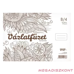   Vázlatfüzet spirálozott VECTRALINE B/4 170 g 32 lapos famentes