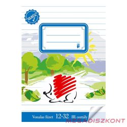   Füzet vonalas ICO Süni A/5 12-32 3.osztályos bekötött sulikész