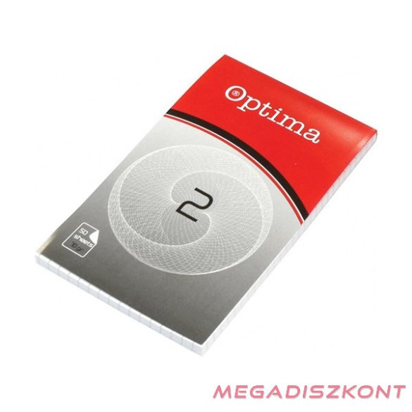 Jegyzettömb kockás OPTIMA 65x115mm 50 lapos
