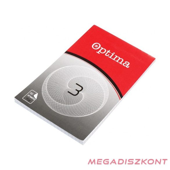 Jegyzettömb kockás OPTIMA 80x130mm 50 lapos