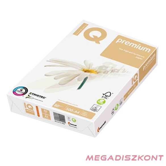 Fénymásolópapír IQ Premium Triotech A/4 80 g 500 ív/csomag