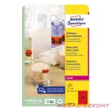 Etikett AVERY L7263R-25 99,1x38,1mm laser neon piros 350 címke/doboz 25 ív/doboz