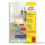 Etikett AVERY L4790-20 38,1x21,2mm piros 1300 címke/doboz 20 ív/doboz