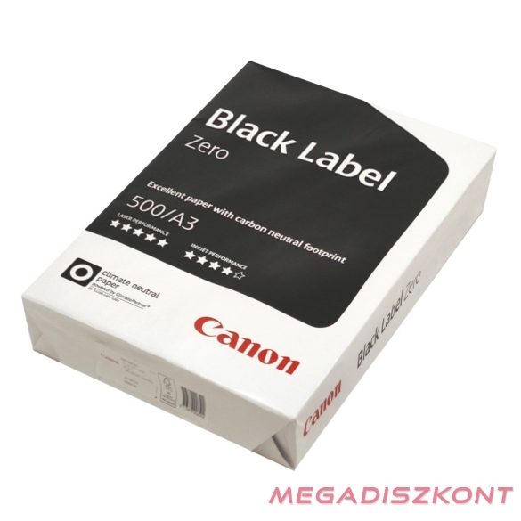 Fénymásolópapír CANON Black Label Zero A/3 80 g 500 ív/csomag