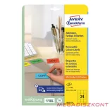 Etikett AVERY L6035-20 63,5x33,9mm univerzális sárga 480 címke/doboz 20 ív/doboz