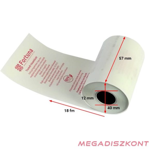 Thermo tekercs FORTUNA 57x40mm/12 18 fm BPA mentes