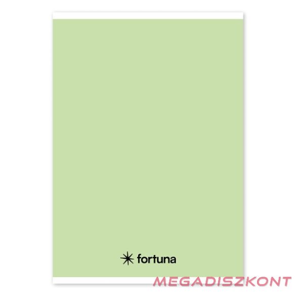 Füzet vonalas FORTUNA Monocolor A/5 32 lapos 21-32 4-8.osztályos pasztell zöld