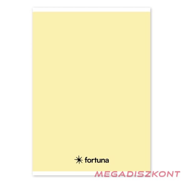 Füzet vonalas FORTUNA Monocolor A/5 32 lapos 21-32 4-8.osztályos pasztell sárga