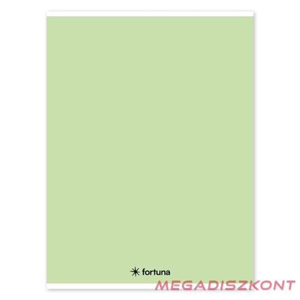 Füzet vonalas FORTUNA Monocolor A/4 32 lapos pasztell zöld