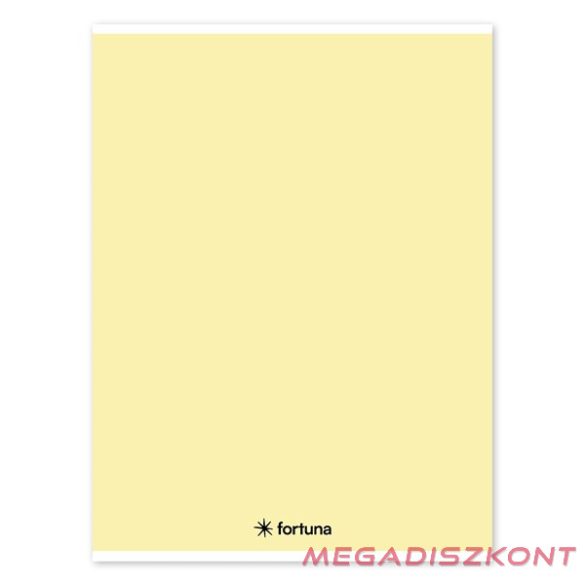 Füzet vonalas FORTUNA Monocolor A/4 32 lapos pasztell sárga
