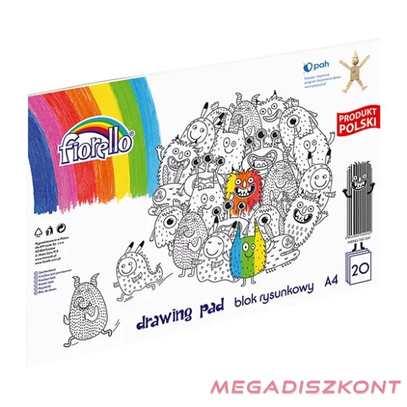 Rajztömb FIORELLO A/4 80 g 20 ív/tömb