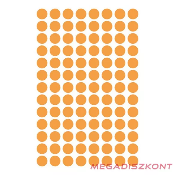 Etikett AVERY 3178 öntapadó jelölőpont neon sárga 8mm 416 jelölőpont/csomag