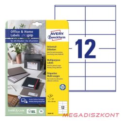   Etikett AVERY LR3424-10 105x48mm környezetbarát 120 címke/doboz 10 ív/doboz