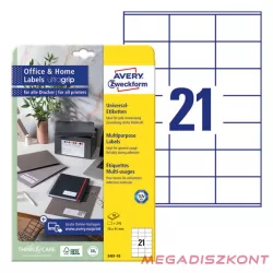   Etikett AVERY 3481-10 70x41mm univerzális 240 címke/doboz 10 ív/doboz