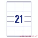 Etikett AVERY 3481-10 70x41mm univerzális 240 címke/doboz 10 ív/doboz