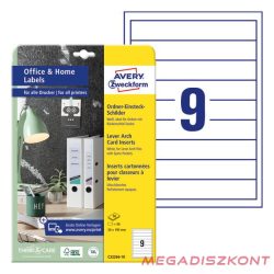   Gerinc címke AVERY C32266-10 30x190mm 90 címke/doboz 10 ív/doboz