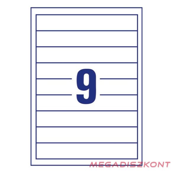 Gerinc címke AVERY C32266-10 30x190mm 90 címke/doboz 10 ív/doboz