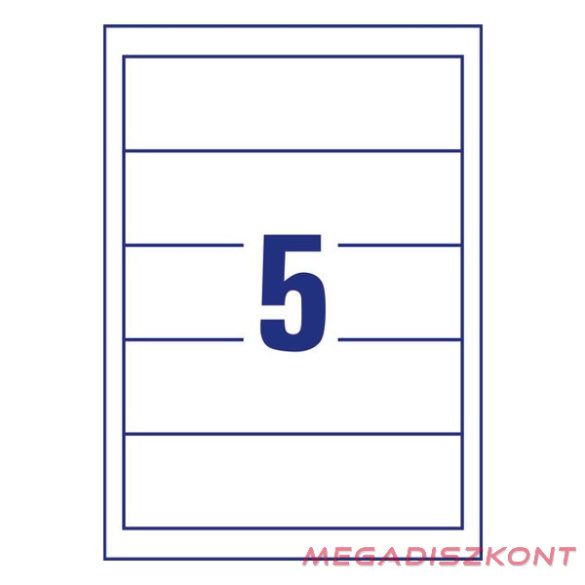 Gerinc címke AVERY C32267-10 54x190mm 50 címke/doboz 10 ív/doboz