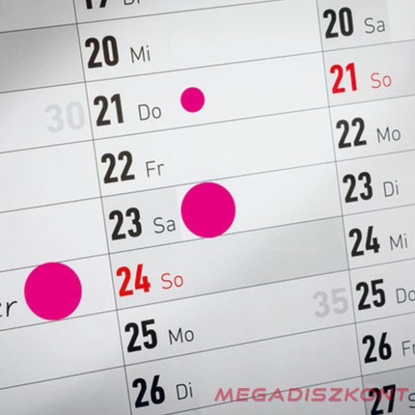 Etikett AVERY 3850 öntapadó jelölőpont adagoló dobozban pink 10mm 800 jelölőpont/doboz