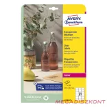 Etikett AVERY L7782-25 63,5x38,1mm víztiszta átlátszó 525 címke/doboz 25 ív/doboz