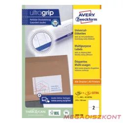   Etikett AVERY 3655-200 210x148 mm fehér univerzális 440 címke/doboz 200+20 ív/doboz