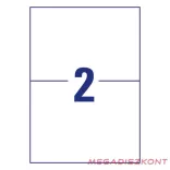 Etikett AVERY 3655-200 210x148 mm fehér univerzális 440 címke/doboz 200+20 ív/doboz