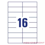 Etikett AVERY 3484-200 105x37 mm fehér univerzális 3520 címke/doboz 200+20 ív/doboz
