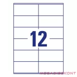 Etikett AVERY 3424-200 105x48 mm univerzális fehér 2640 címke/doboz 200+20 ív/doboz