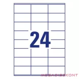 Etikett AVERY 3475-200 70x36 mm univerzális fehér 5280 címke/doboz 200+20 ív/doboz