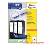 Etikett AVERY L4761-100 192x61 mm fehér iratrendezőcímke 400 címke/doboz 100 ív/doboz