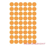 Etikett AVERY 3148 jelölőpont 12 mm neon narancssárga 270 címke/doboz 5 ív/doboz