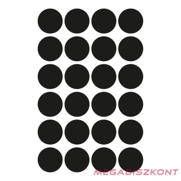 Etikett AVERY 3003 jelölőpont 18 mm fekete 96 címke/doboz 4 ív/doboz