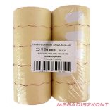 Árazószalag FORTUNA 25x16 mm piros 10 tekercs/csomag