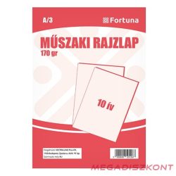 Rajzlap műszaki FORTUNA A/3 180 g 10 íves