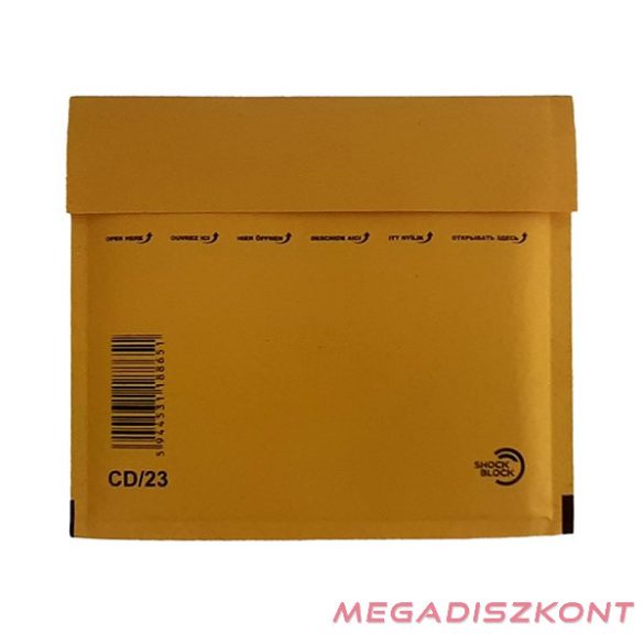 Légpárnás tasak CD szilikonos barna 165x180mm