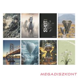   Beírókönyv vonalas STREET A/4 96 lapos S-Line keményfedelű vegyes mintákkal