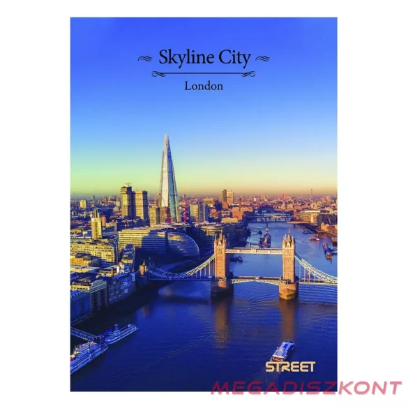 Füzet sima STREET A/4 54 lapos Skyline