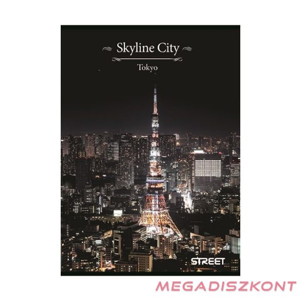 Füzet vonalas STREET A/5 54 lapos Skyline