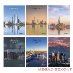 Füzet vonalas STREET A/5 54 lapos Skyline margóval