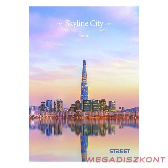 Füzet vonalas STREET A/5 54 lapos Skyline margóval