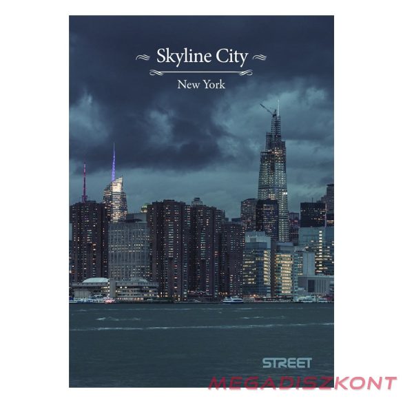 Füzet vonalas STREET A/5 54 lapos Skyline margóval